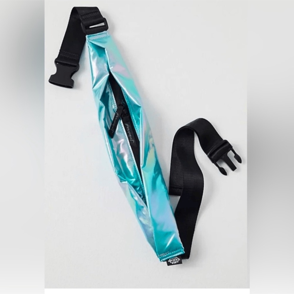 Free People Iridescent Blue Crossbody Bag
